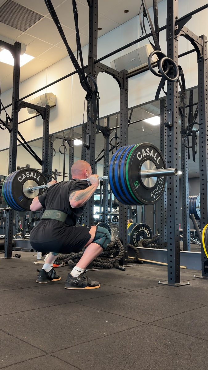Krys squatting